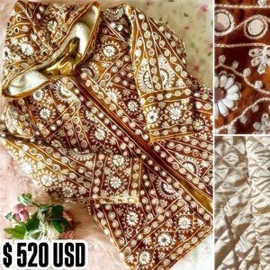 Embroidered Brown and Cream Jacket